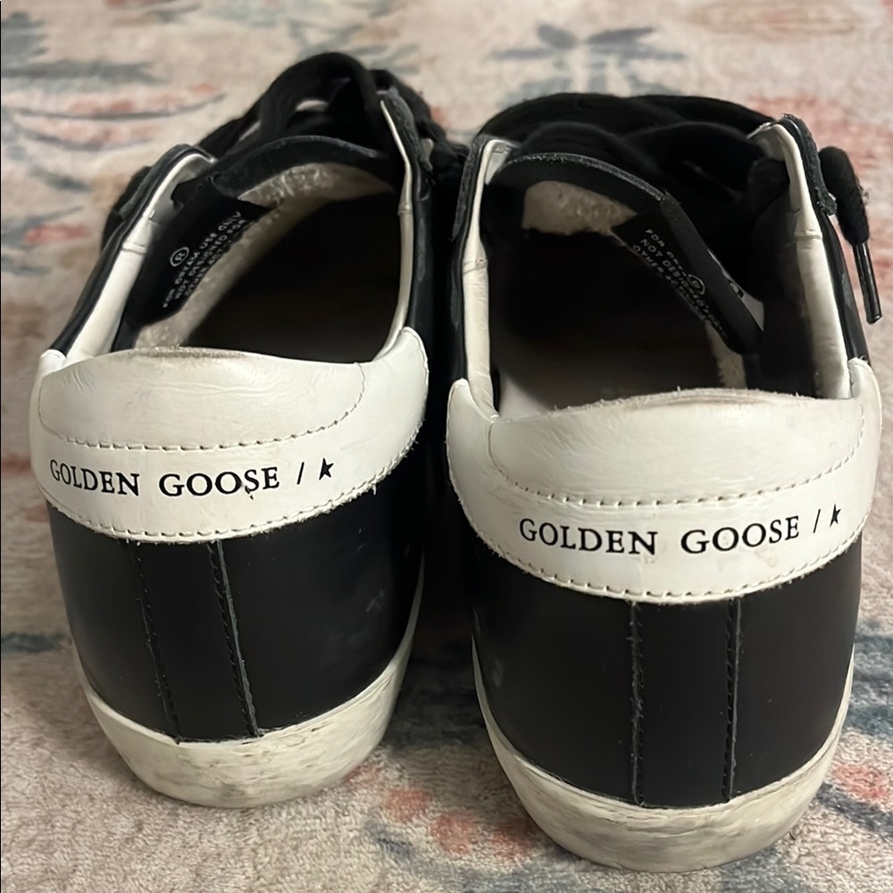 Golden Goose Black Sneakers with Gold Star - Picture 2 of 3